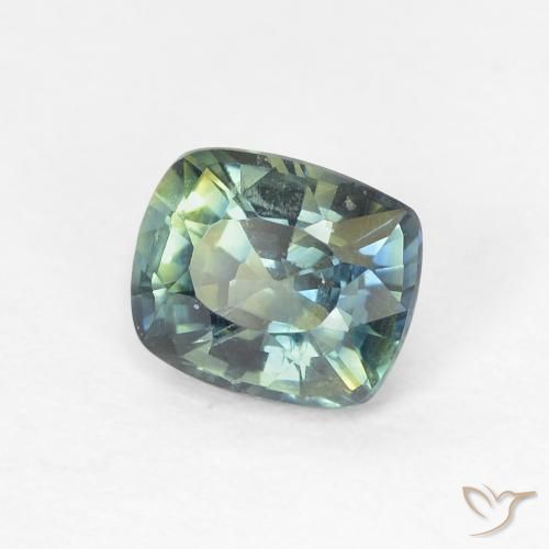 Saphir Multicolore naturelle Coussin, 0.90 ct, VVS-VS