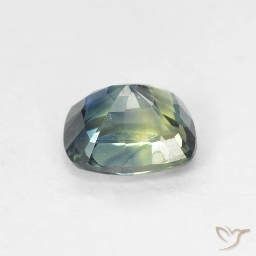 Saphir Multicolore naturelle Coussin, 0.90 ct, VVS-VS