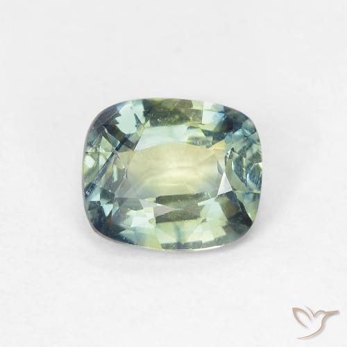 0.95ct Naturel Multicolore Saphir, Coussin, VVS-VS