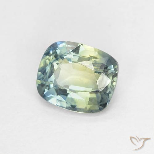 Saphir Multicolore naturelle Coussin, 0.95 ct, VVS-VS