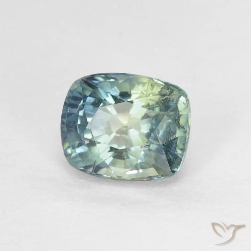 Saphir Multicolore naturelle Coussin, 1.27 ct, VVS-VS