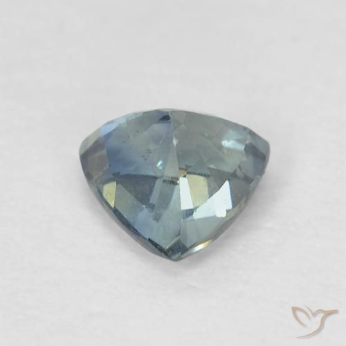 Saphir Sarcelle naturelle Trillion, 0.62 ct, VS