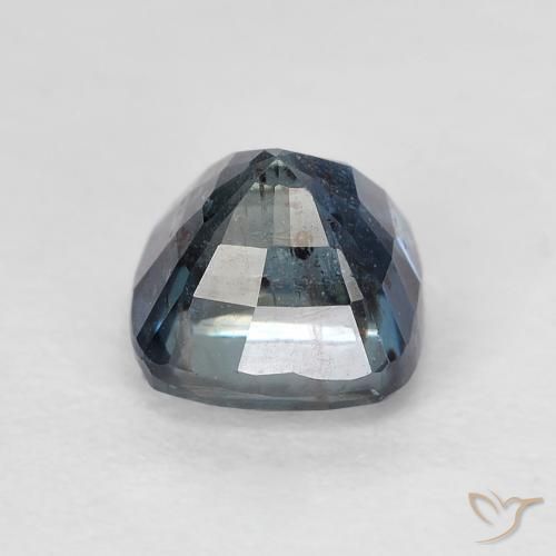 Saphir Vert bleu naturelle Coussin, 1.41 ct, VS-SI