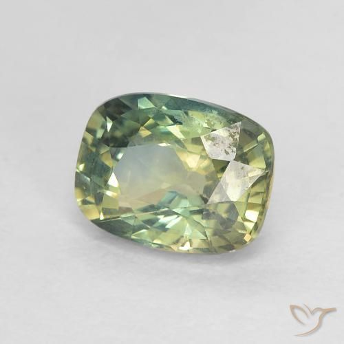 Saphir Multicolore naturelle Coussin, 1.30 ct, VVS-VS