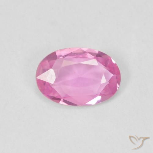 Saphir rose de 0,44 carats à vendre, ovale Saphir en vrac de Madagascar, Gemme naturelle, 6 x 4,1 mm, Photo A