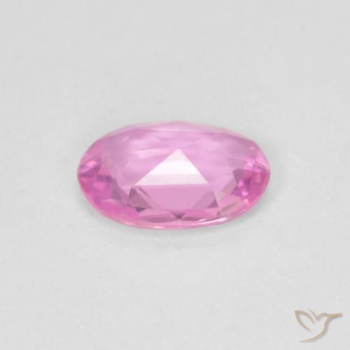 Saphir Rose intense naturelle ovale, 0.44 ct, VVS