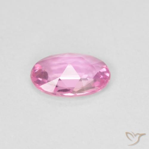 Saphir Rose intense naturelle ovale, 0.40 ct, VVS