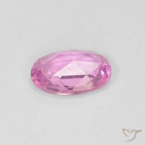 Saphir Rose Pourpre naturelle ovale, 0.47 ct, VVS