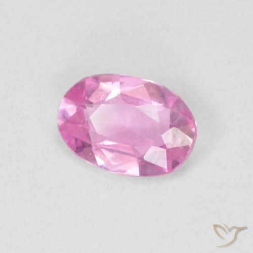Saphir Rose vif naturelle ovale, 0.48 ct, VVS