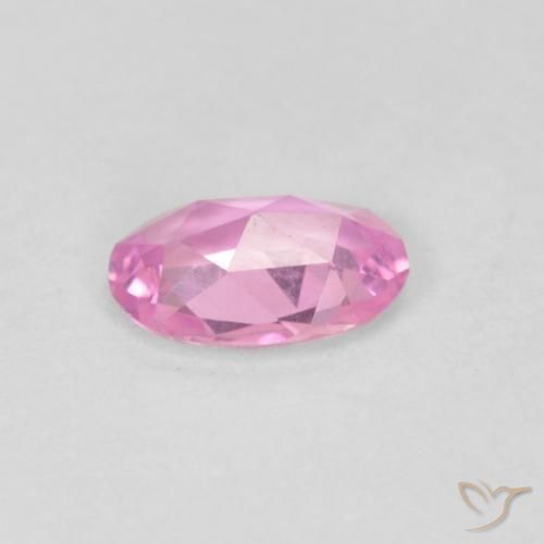 Saphir Rose vif naturelle ovale, 0.48 ct, VVS