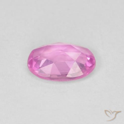 Saphir Rose vif naturelle ovale, 0.52 ct, VVS