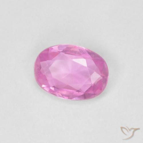 Saphir Rose naturelle ovale, 0.46 ct, VVS
