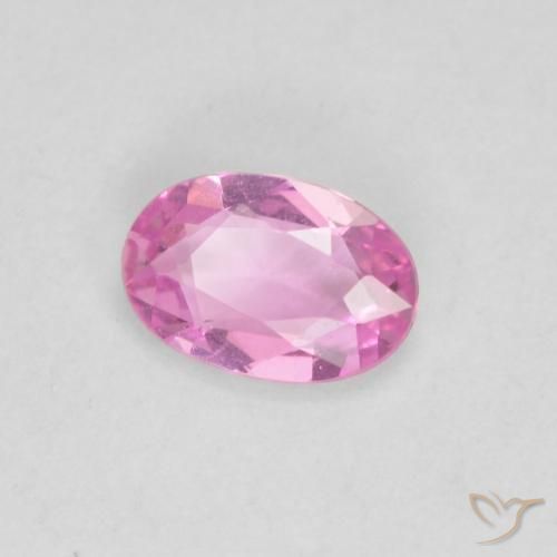 Saphir Rose naturelle ovale, 0.45 ct, VVS