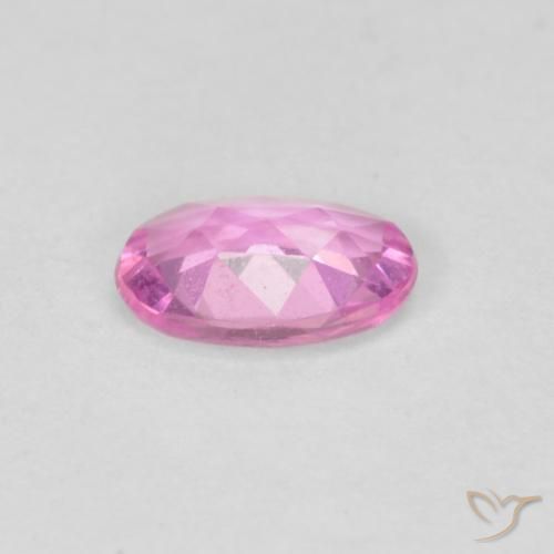 Saphir Rose vif naturelle ovale, 0.44 ct, VVS