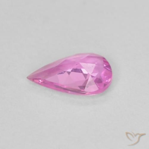 Saphir Pourpre intense naturelle En forme de poire, 0.31 ct, VVS
