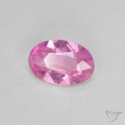 Saphir Pourpre rose vif naturelle ovale, 0.38 ct, VVS-VS