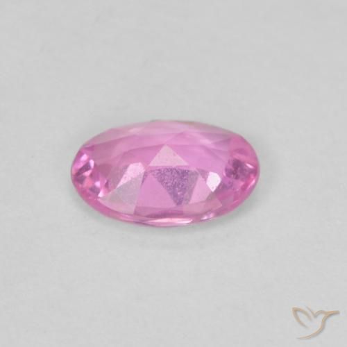 Saphir Pourpre rose vif naturelle ovale, 0.38 ct, VVS-VS