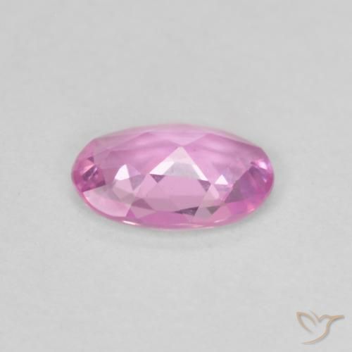 Saphir Pourpre rose vif naturelle ovale, 0.40 ct, VVS-VS