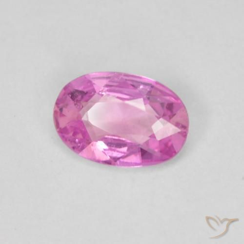 Saphir Pourpre intense naturelle ovale, 0.40 ct, VVS-VS