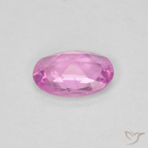 Saphir Pourpre rose vif naturelle ovale, 0.43 ct, VVS-VS