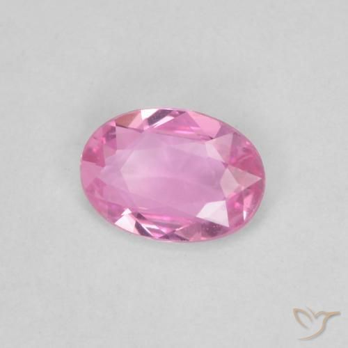 Saphir Rose moyen naturelle ovale, 0.40 ct, VVS