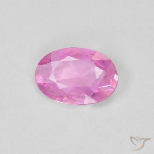 0.38ct Naturel Rose moyen Saphir, ovale, VVS