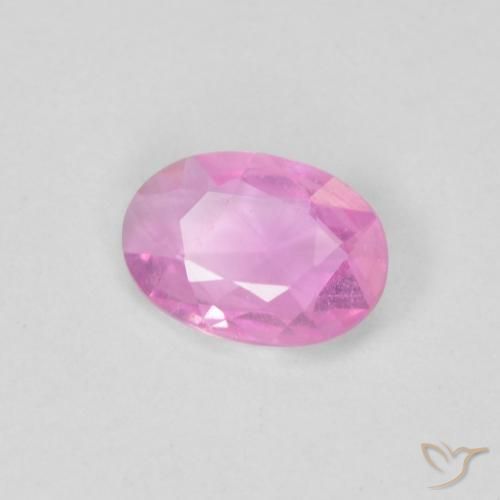 Saphir Rose moyen naturelle ovale, 0.38 ct, VVS