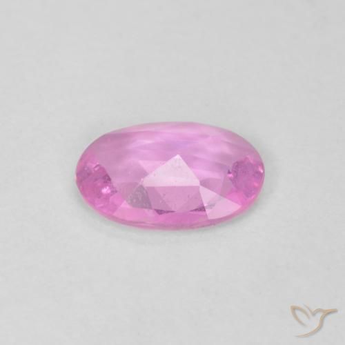 Saphir Rose moyen naturelle ovale, 0.38 ct, VVS