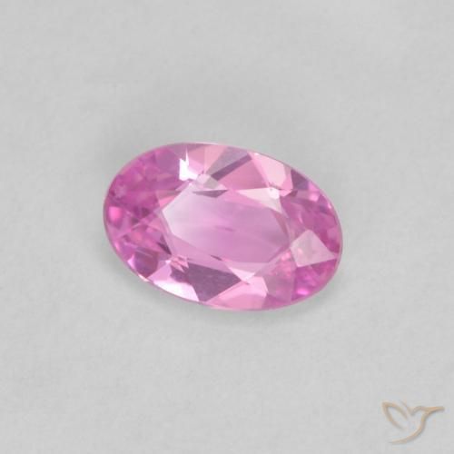 Saphir Rose moyen naturelle ovale, 0.41 ct, VVS