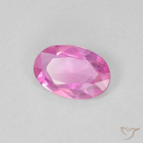 Saphir Rose pourpre royal naturelle ovale, 0.39 ct, VVS
