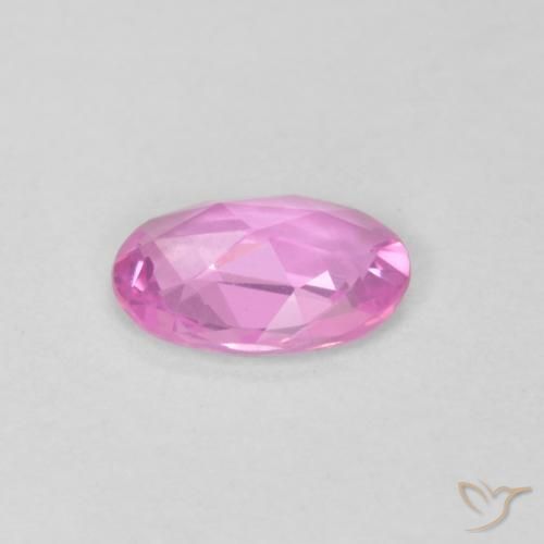 Saphir Rose pourpre royal naturelle ovale, 0.39 ct, VVS