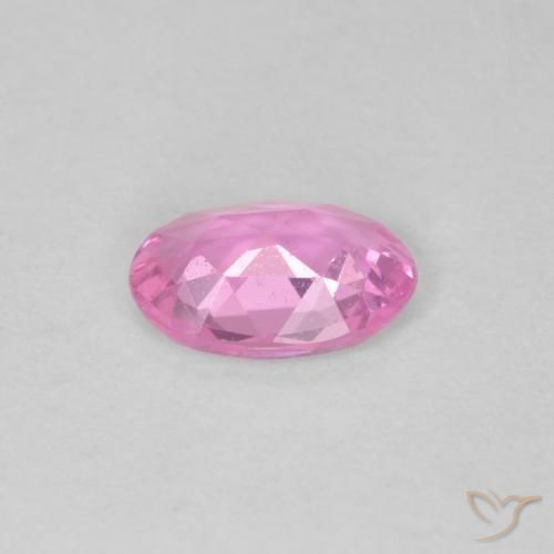 Saphir Rose pourpre royal naturelle ovale, 0.38 ct, VVS