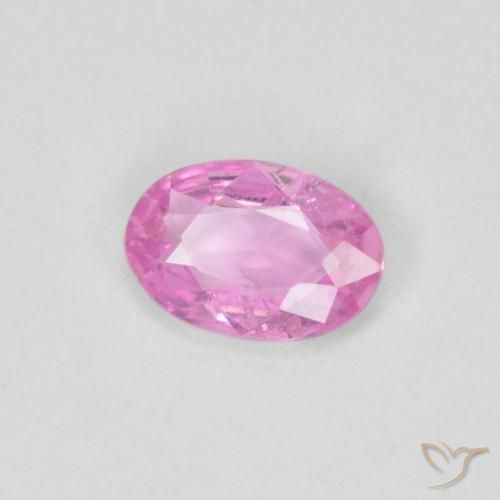 Saphir Rose pourpre royal naturelle ovale, 0.36 ct, VVS