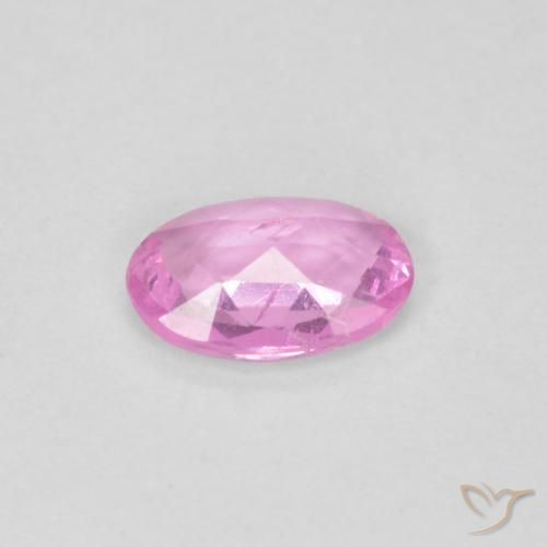 Saphir Rose pourpre royal naturelle ovale, 0.36 ct, VVS
