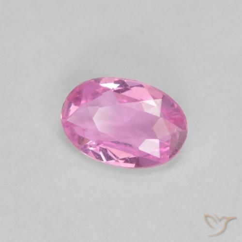 Saphir Rose moyen naturelle ovale, 0.42 ct, VVS