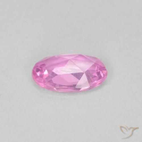 Saphir Rose moyen naturelle ovale, 0.42 ct, VVS