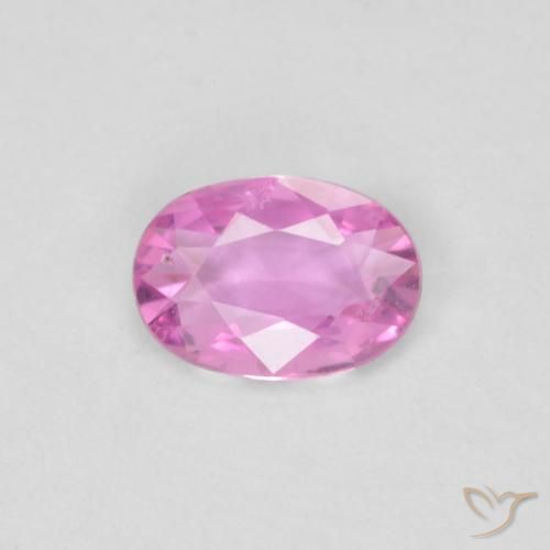 0.38ct Naturel Rose intense Saphir, ovale, VVS, Photo A