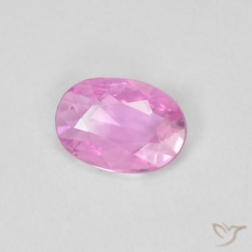 Saphir Rose intense naturelle ovale, 0.38 ct, VVS