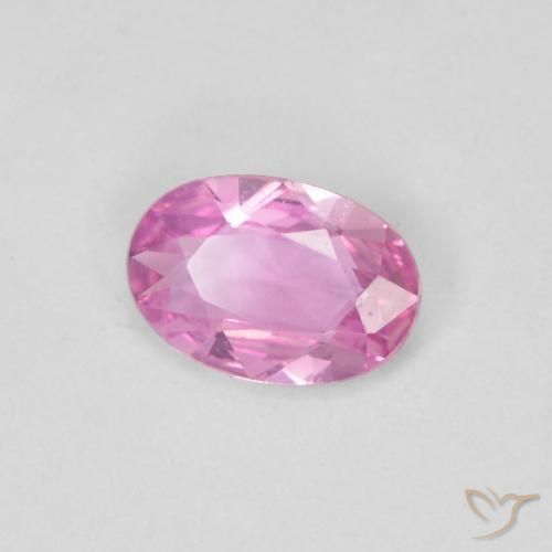 Saphir Rose foncé naturelle ovale, 0.36 ct, VVS