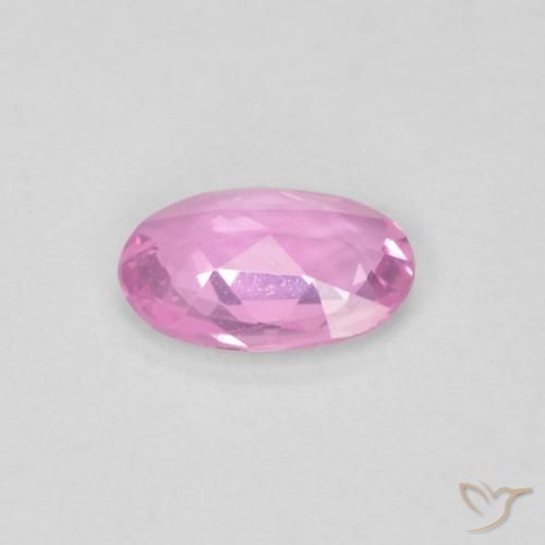 Saphir Rose foncé naturelle ovale, 0.36 ct, VVS