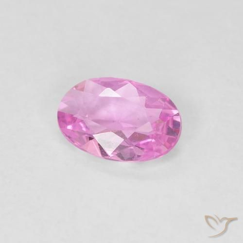 Saphir Rose clair naturelle ovale, 0.35 ct, VVS