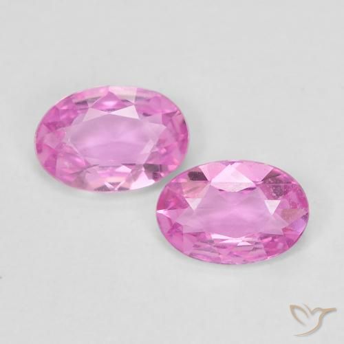 0.81ctw Naturel Rose Saphir, ovale, VVS-VS