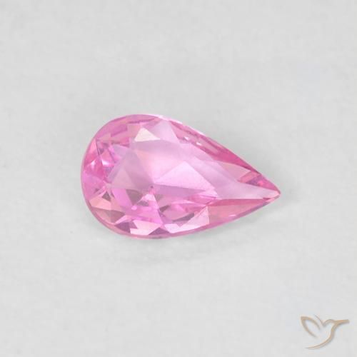Saphir Pourpre-rose naturelle En forme de poire, 0.32 ct, VVS