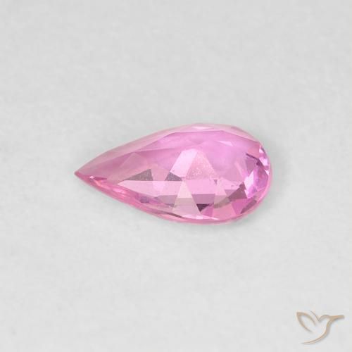 Saphir Pourpre-rose naturelle En forme de poire, 0.32 ct, VVS