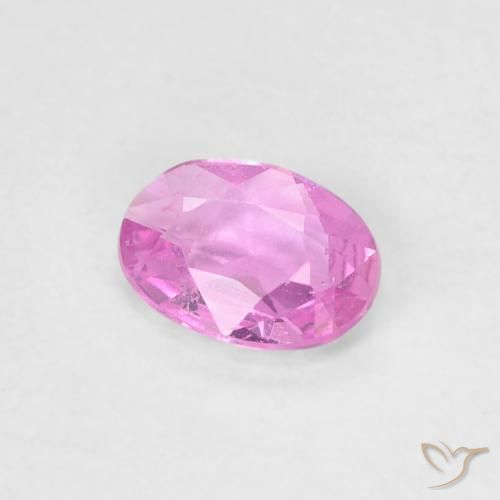 Saphir Pourpre-rose naturelle ovale, 0.40 ct, VVS