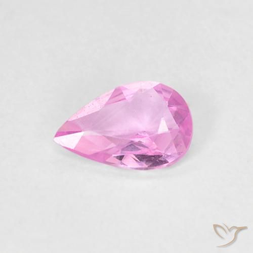 Saphir Pourpre-rose naturelle En forme de poire, 0.29 ct, VVS