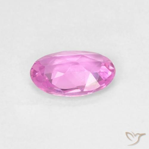 Saphir Pourpre rose vif naturelle ovale, 0.46 ct, VVS