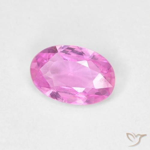 Saphir Pourpre intense naturelle ovale, 0.45 ct, VVS