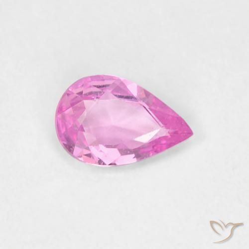Saphir Pourpre intense naturelle En forme de poire, 0.35 ct, VVS