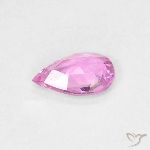 Saphir Pourpre intense naturelle En forme de poire, 0.35 ct, VVS